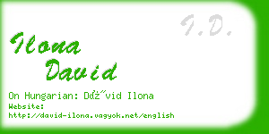 ilona david business card